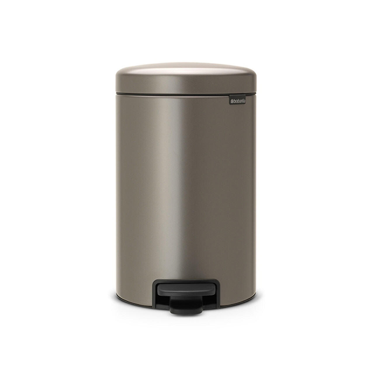 Cos de gunoi cu pedala, Brabantia, NewIcon Platinum, 12 L, 33.8x25.1x41.1 cm, otel, gri inchis - imagine 6